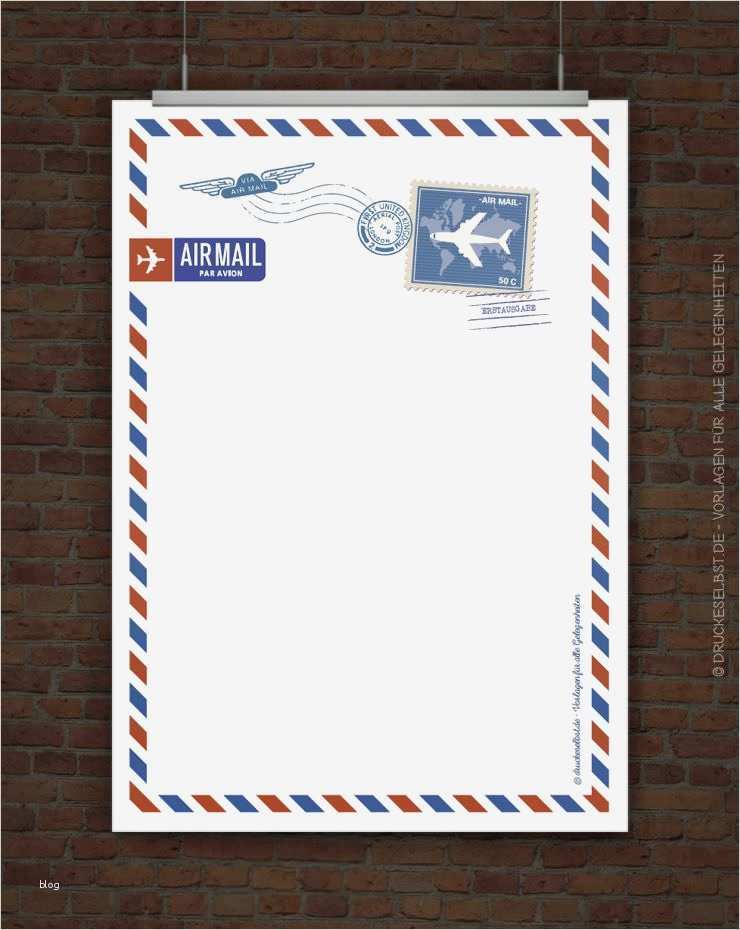 Briefpapier Vorlagen Kostenlos Wunderbar Drucke Selbst Kostenloses Briefpapier Airmail
