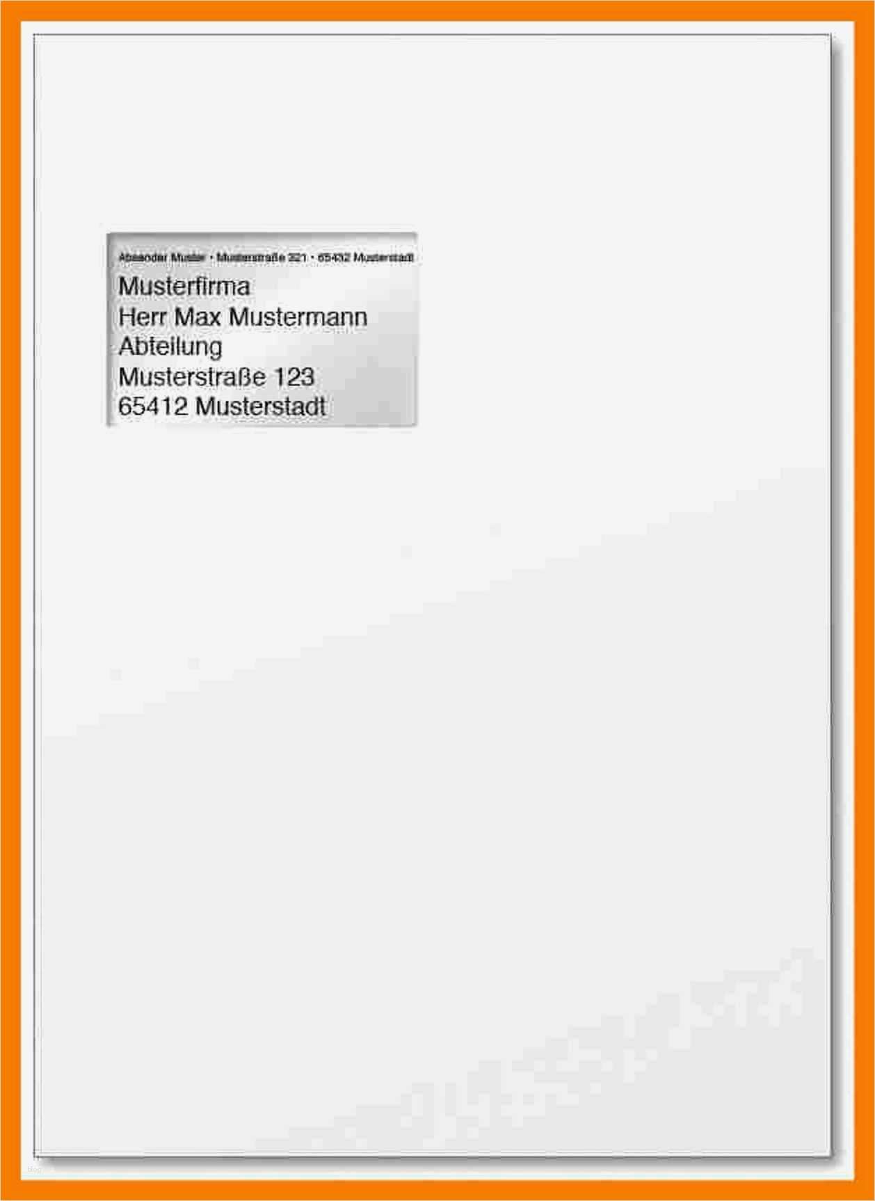 Briefumschlag Adresse Vorlage Süß 5 Beschriftung Din A4 Kuvert