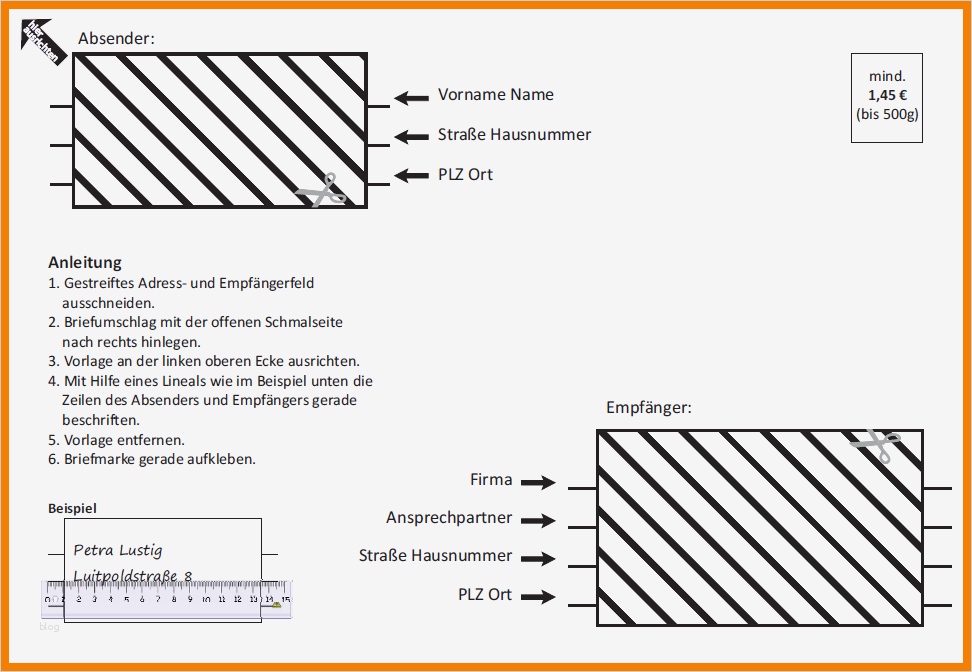 Briefumschlag Beschriften Vorlage Erstaunlich 7 Briefumschlag A4 Beschriften