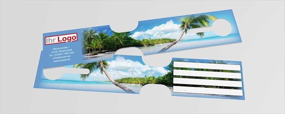 Briefumschlag Beschriften Vorlage Kostenlos Wunderbar Kofferanhänger Als Mailingverstärker Selfmailer