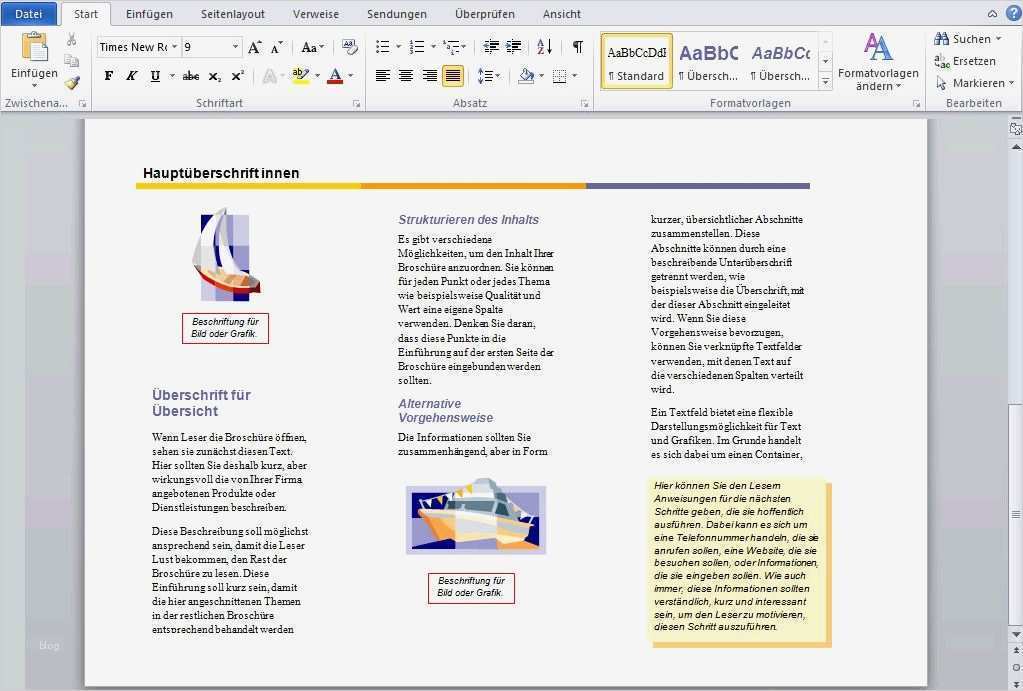 Broschüre Erstellen Vorlage Neu Broschüre Mit Word Erstellen – so Geht Es Einfach Und