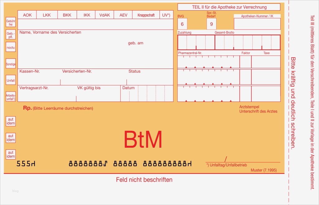 Btm Dokumentation Vorlage Elegant File Btm Rezept Muster 1995g Wikimedia Mons