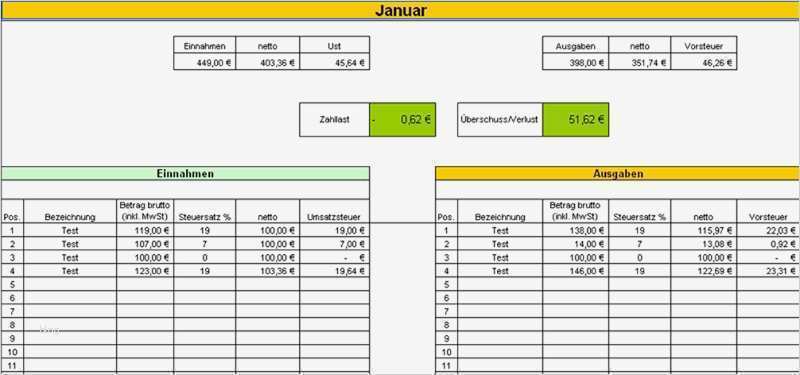 Buchhaltung Excel Vorlage Cool Überschussrechner Bei Freeware Download