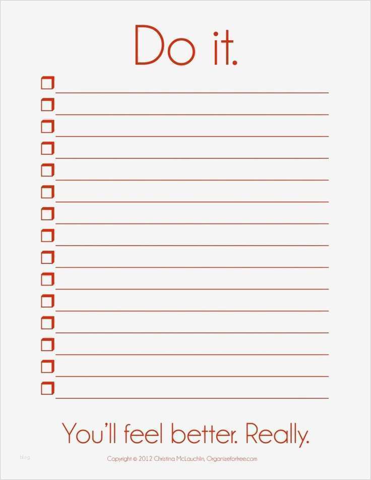 To Do List Template PDF
