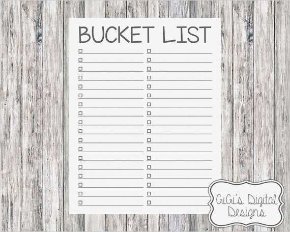 Bucket List Vorlage Gut Items Similar to Bucket List Bucket List Journal Write