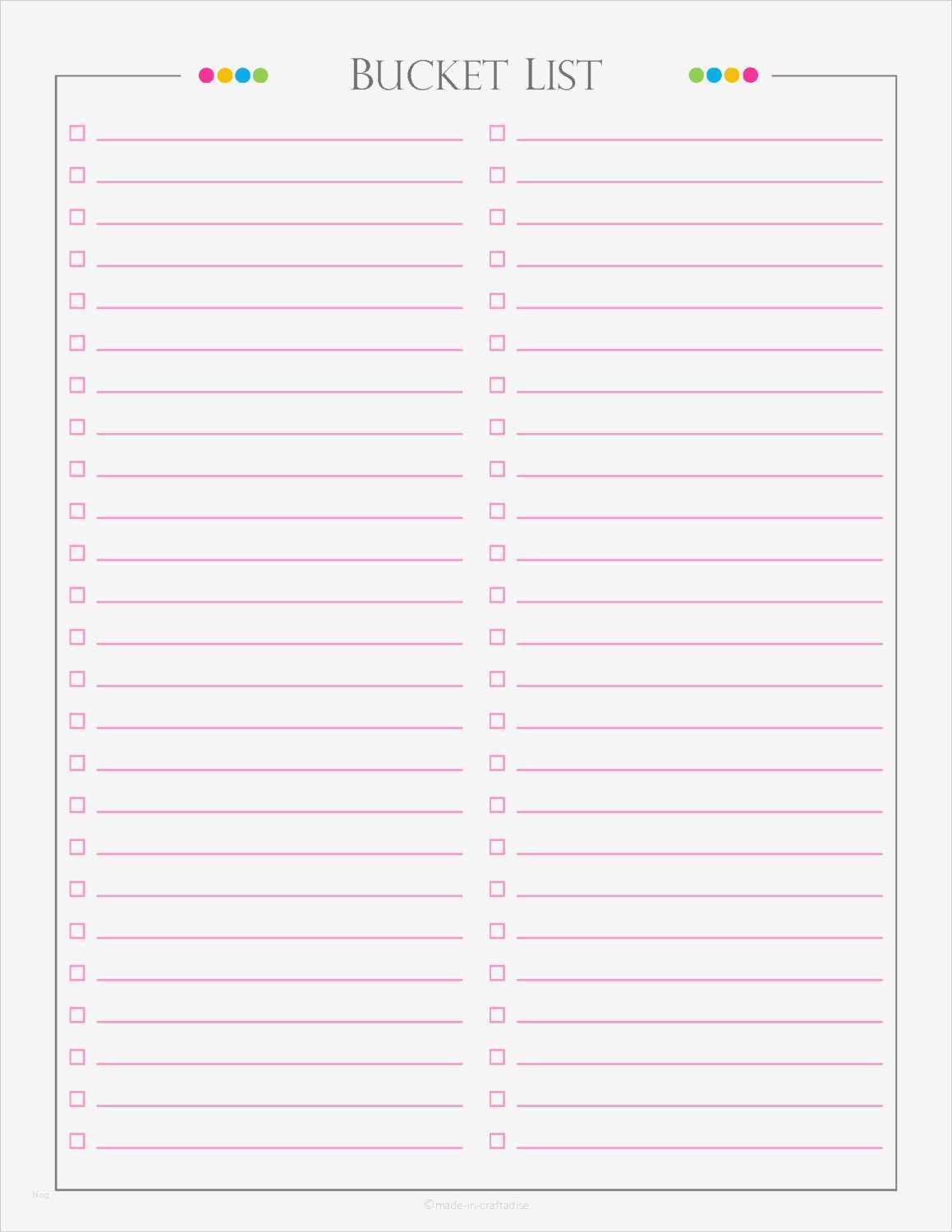 Bucket List Vorlage Neu Bucket List Pdf Planner Bucket List Checklist List to Do