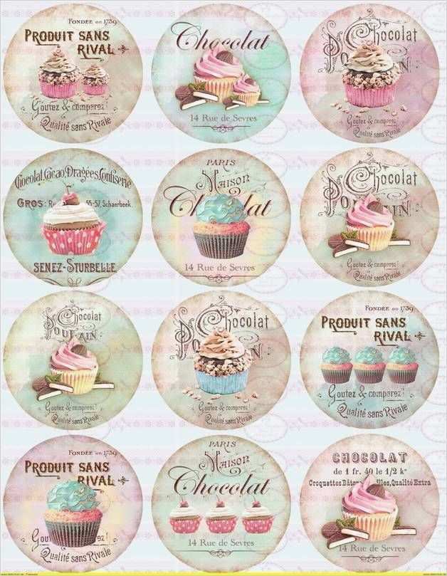 Bügelbilder Vorlagen Beste Vintage Shabby Cupcake Bügelbild Shabby Chic 1071