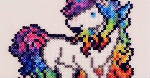 Bügelperlen Einhorn Vorlage Erstaunlich Einhorn Bügelperlen Vorlage Unicorn Perler Beads by