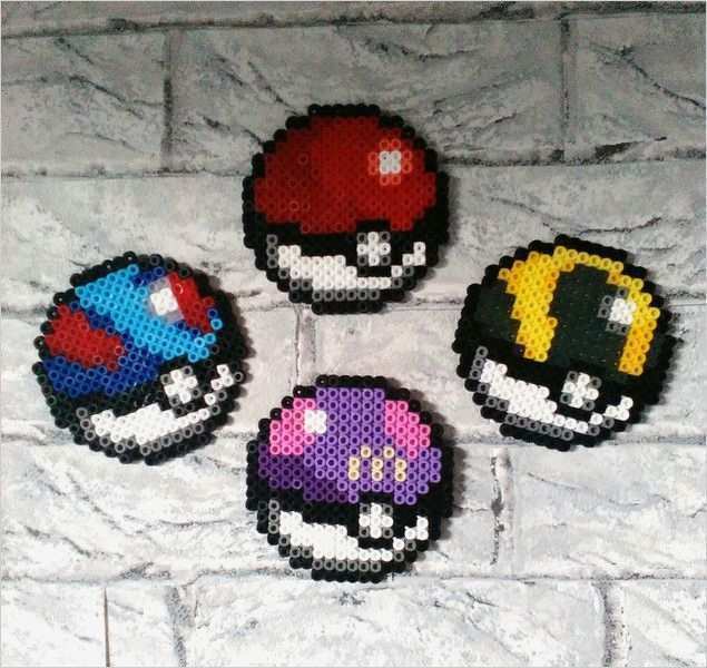 Bügelperlen Pokemon Vorlagen Kostenlos Inspiration Wanddeko Wandsticker Pokemon Pokeball Superball Ein