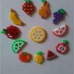 Bügelperlen Set Mit Vorlagen Angenehm 12 Kühlschrankmagnete Mit Obst Motiven Handgefertigt Aus