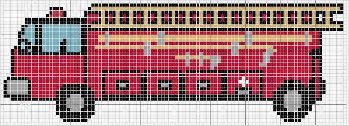 Bügelperlen Vorlagen Feuerwehrauto Elegant Die Besten 25 Kreuzstichschrift Ideen Auf Pinterest
