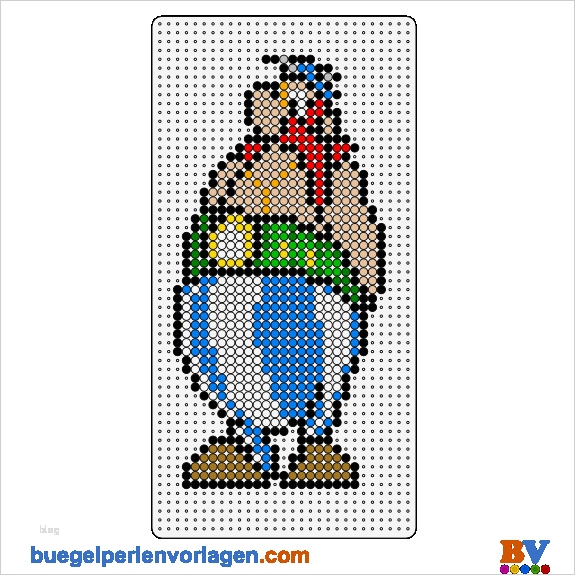 Bügelperlen Vorlagen vom Obelix zum Herunterladen und