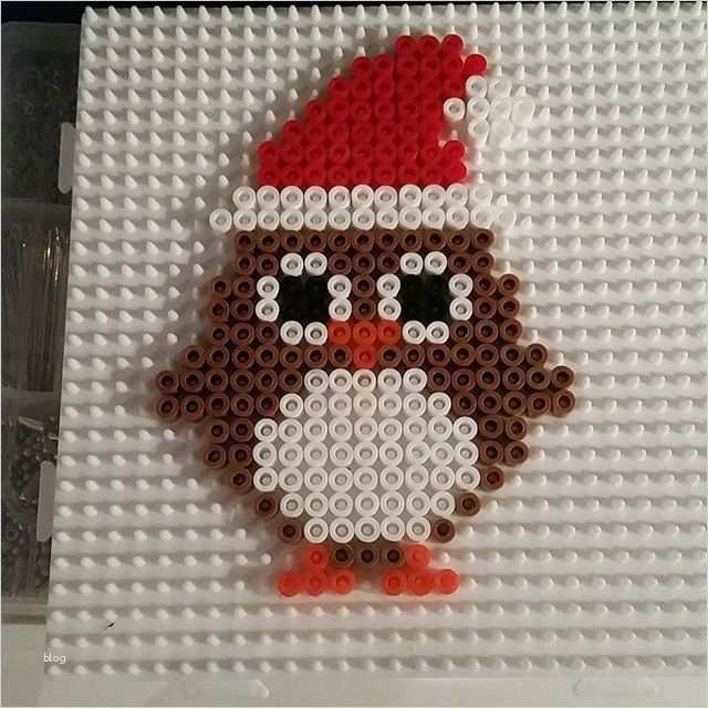 Bügelperlen Vorlagen Weihnachten Erstaunlich Weihnachtseule Aus Bügelperlen
