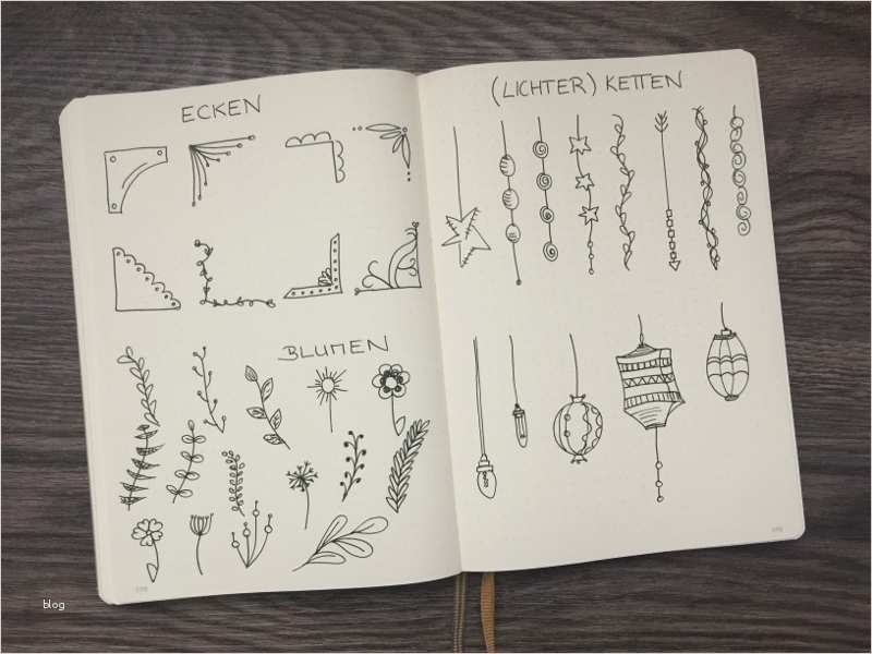 Bullet Journal Vorlage Erstaunlich Verschiedene Dekoelemente Mit Denen Du Dein Bullet