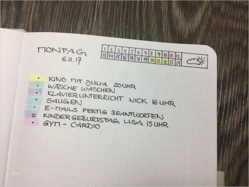 Bullet Journal Vorlage Schön Wie Du Mit Einem Farbcode Dein Bullet Journal Besser