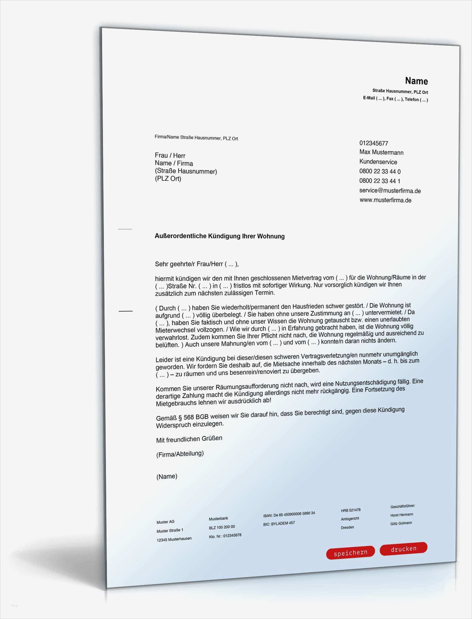 Bürgschaft Für Vermieter Vorlage Fabelhaft Fristlose Kündigung Durch Vermieter Muster Zum Download