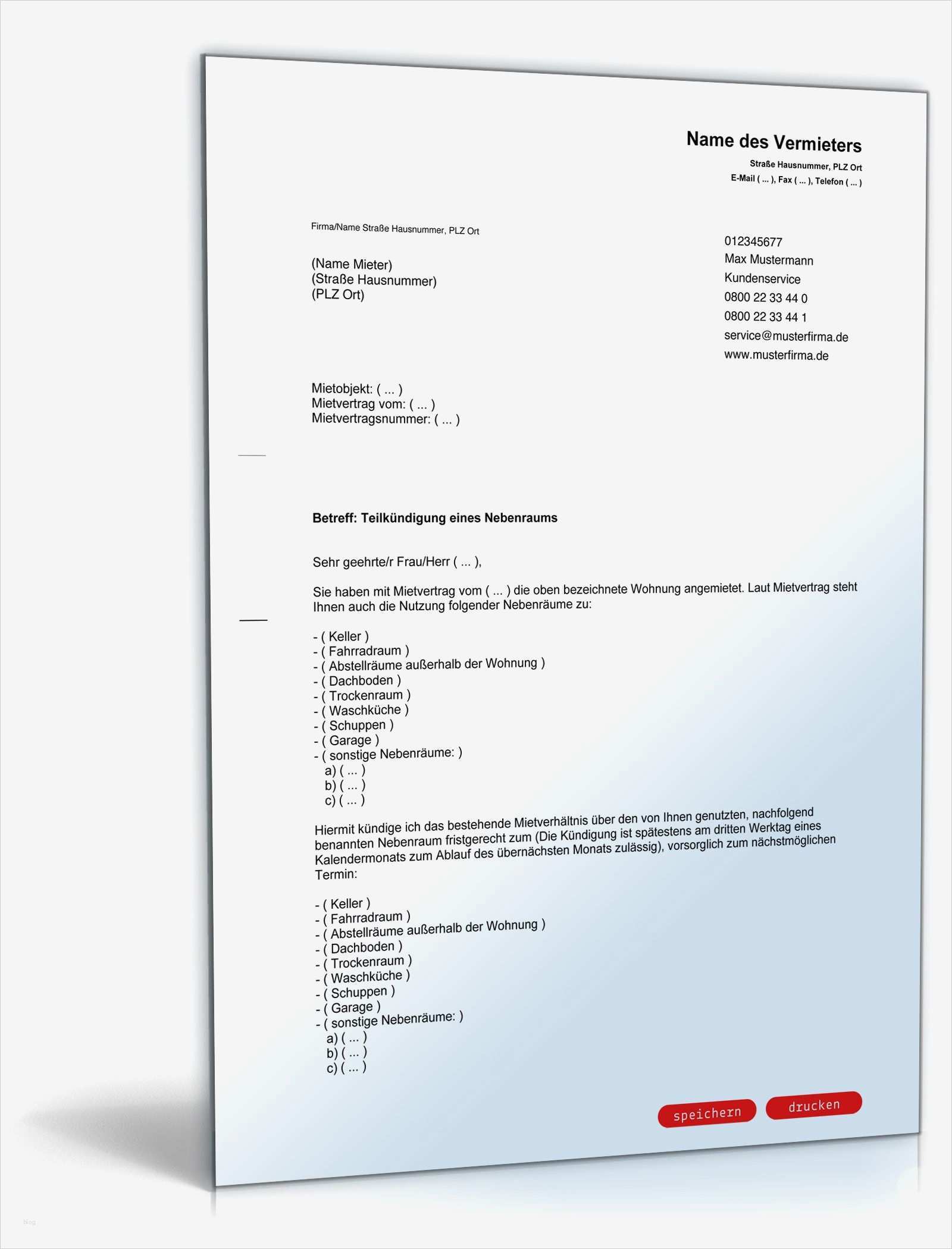 Bürgschaft Für Vermieter Vorlage Inspiration Kündigung Mietvertrag Vermieter Vorlage