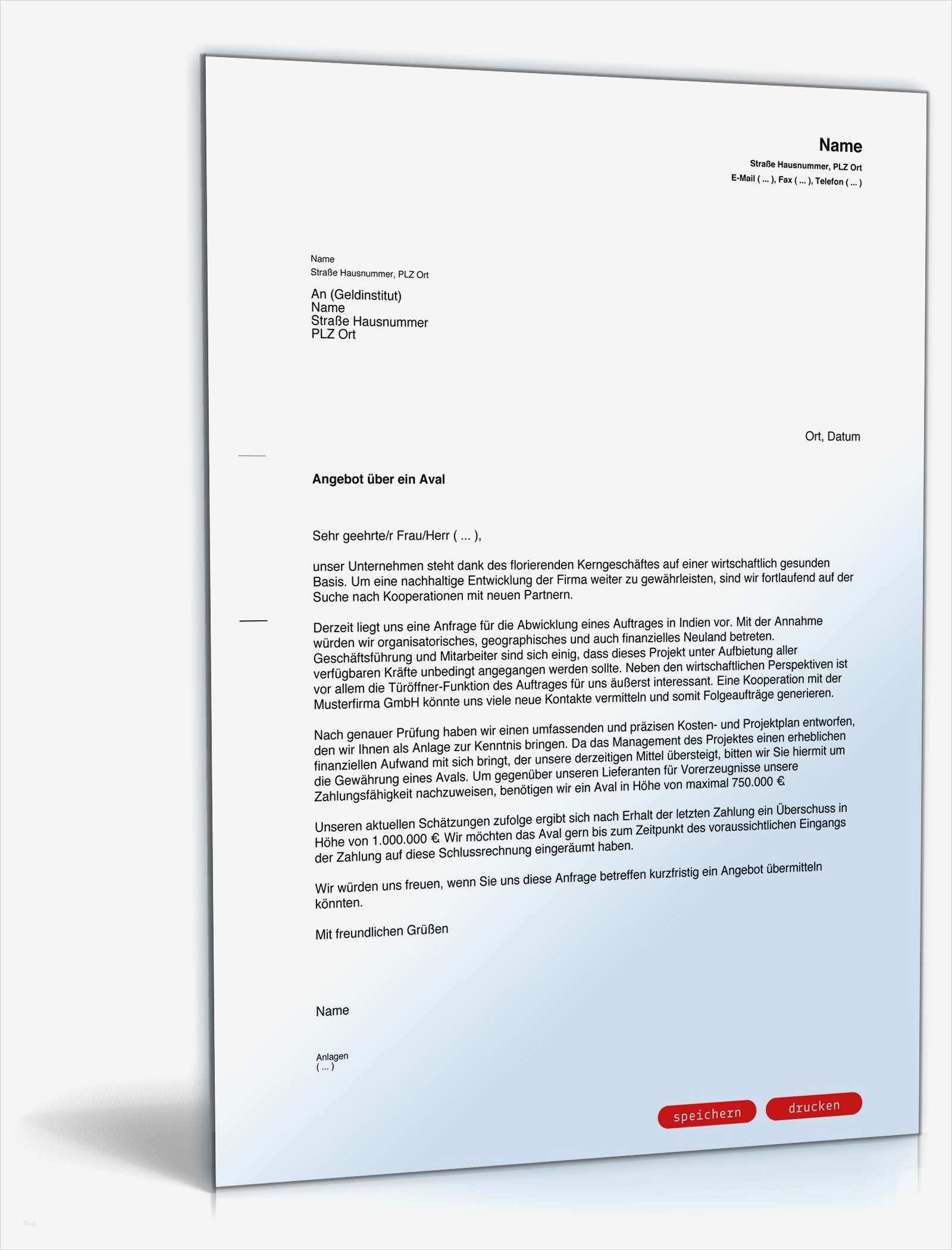 Bürgschaft Vorlage Pdf Schön Anfrage Bankaval Avalkredit