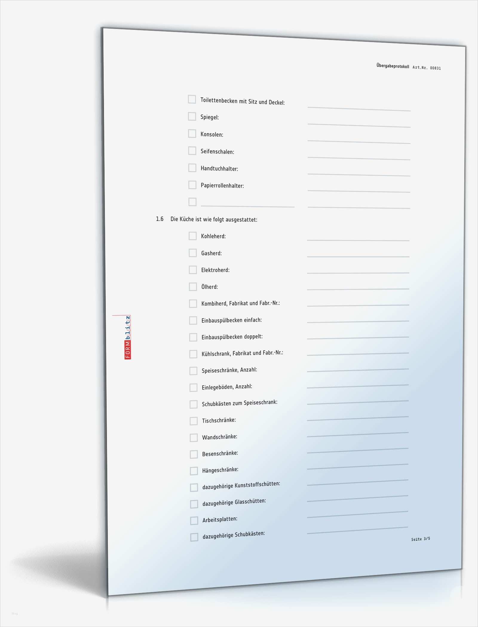 Bürgschaft Vorlage Pdf Süß Übergabeprotokoll Mit Zusatzvereinbarung Muster Vorlage