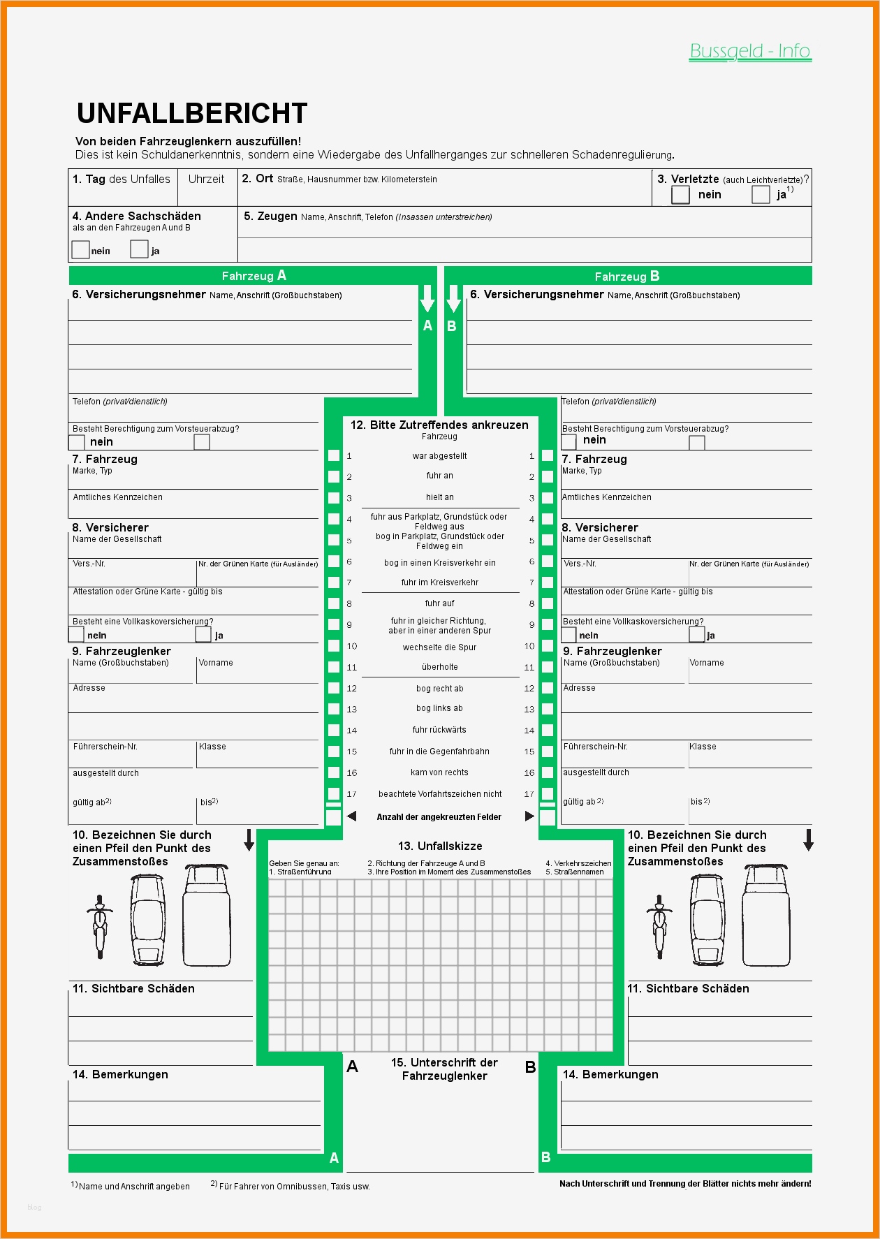 Bußgeld Einspruch Vorlage Luxus 6 Unfallbericht Vorlage