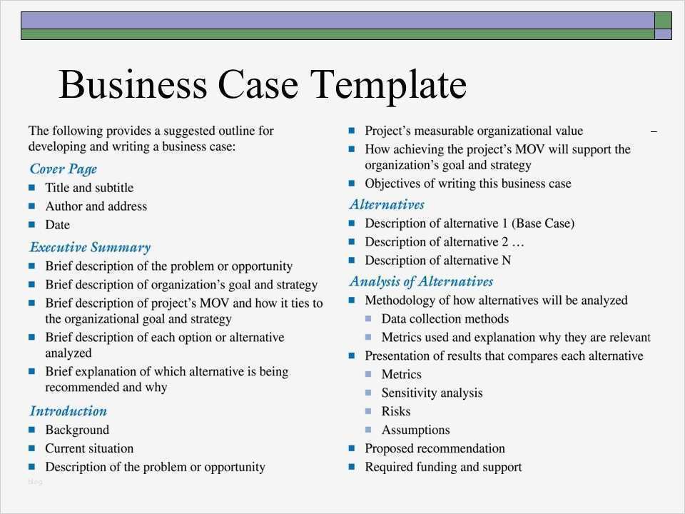 Business Case Vorlage Wunderbar Business Case Template