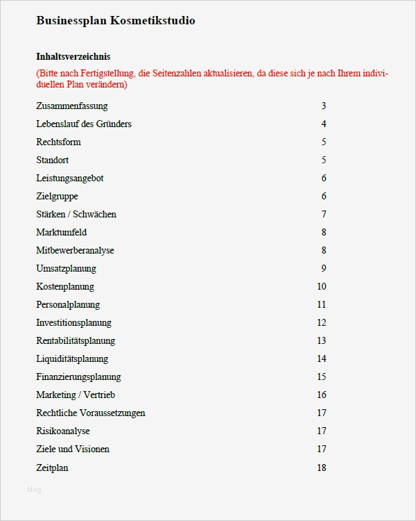 Businessplan Englisch Vorlage Genial Businessplan Kosmetikstudio Vorlage Zum Download