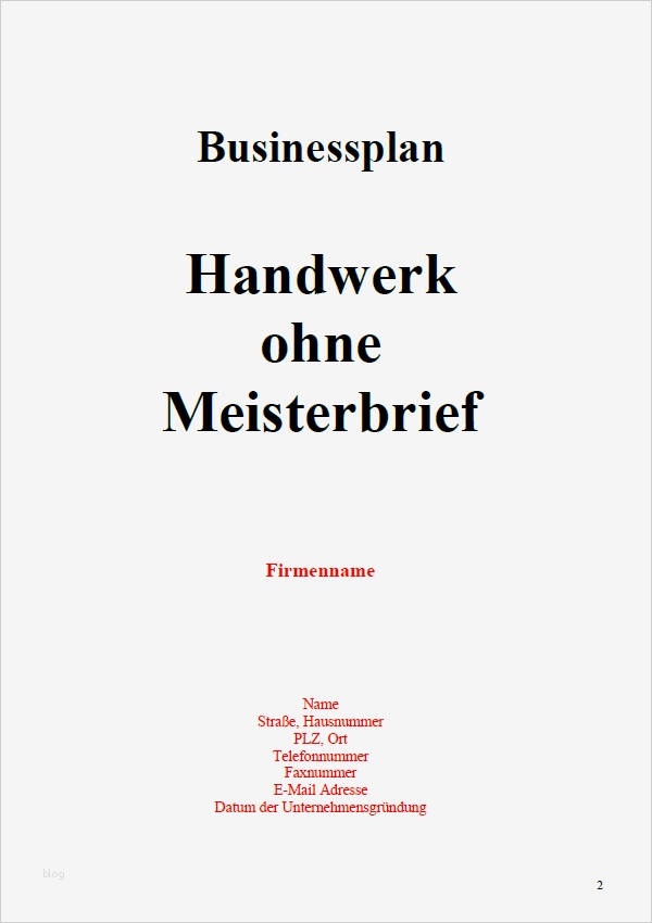Businessplan Handwerk Vorlage Kostenlos Fabelhaft Businessplan Handwerk Ohne Meisterbrief sofort Download
