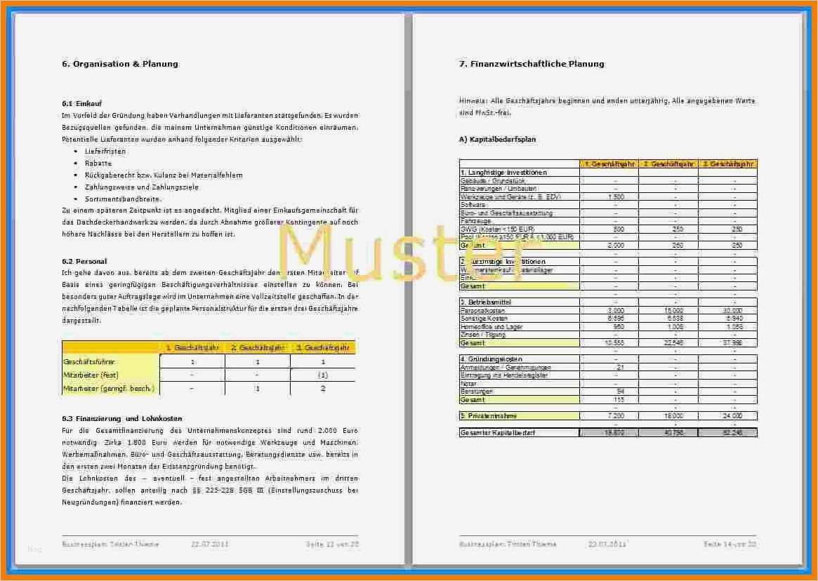 Businessplan Handwerk Vorlage Kostenlos Neu 5 Businessplan Vorlage Kostenlos