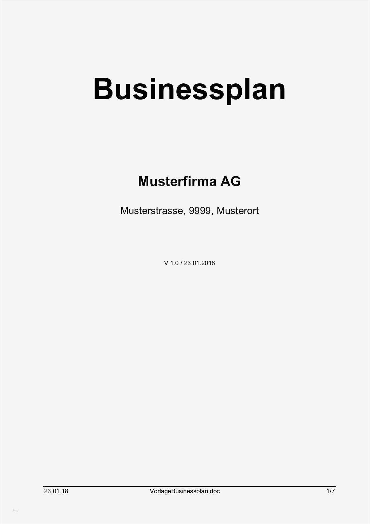 Businessplan Vorlage Download Erstaunlich Businessplan Vorlage Word format – Muster Vorlage