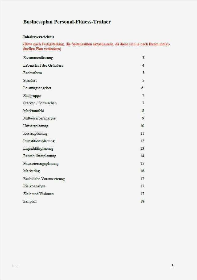 Businessplan Vorlage Fitnessstudio Bewundernswert Businessplan Personal Fitness Trainer Als Muster Zum Download