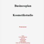 Businessplan Vorlage Pdf Erstaunlich Businessplan Kosmetikstudio Vorlage Zum Download