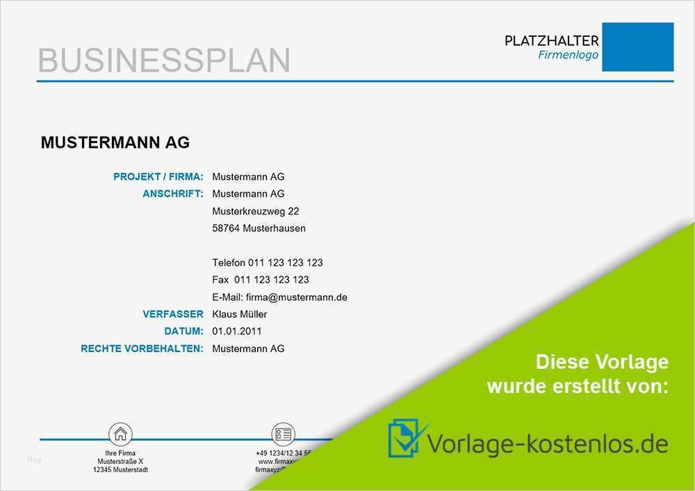 Businessplan Vorlage Word Kostenlos Best Of Kostenlose Vorlagen & Muster Für Excel Word & Co Zum