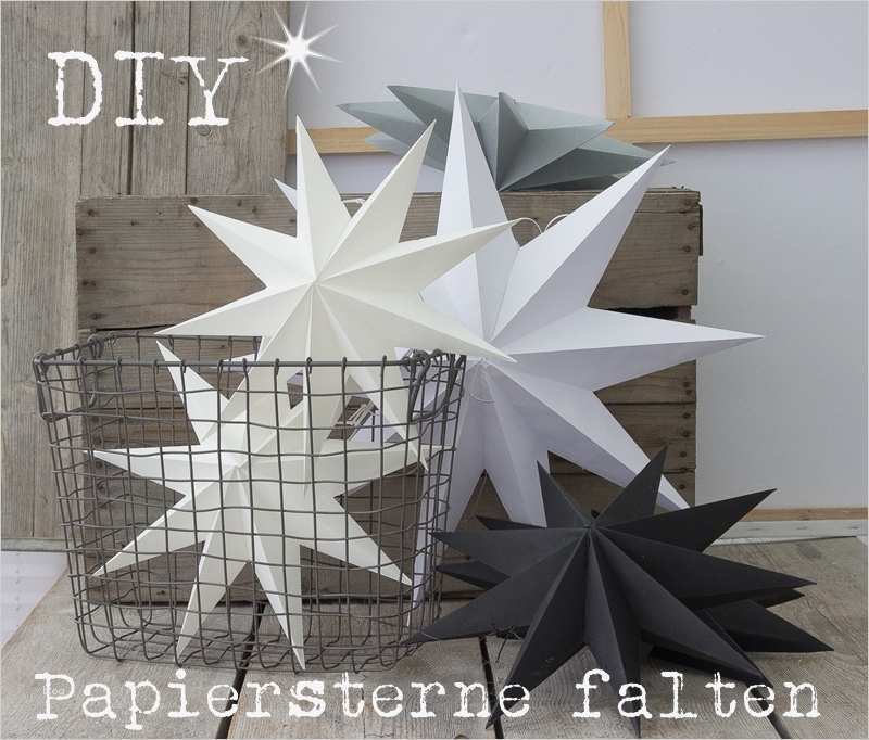 DIY Papiersterne und weihnachtlicher Blumenstrauß