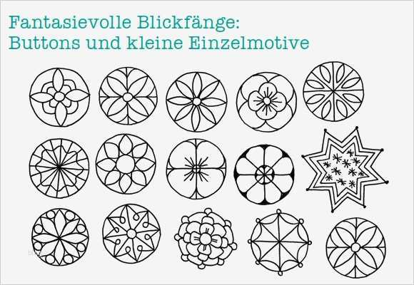 Buttons Vorlagen Kostenlos Beste Zentangle Zendoodle Muster Zeichnen Christophorus Verlag