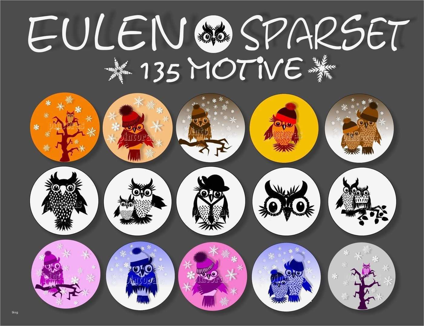Cabochon Vorlagen 10mm Einzigartig Digitale Cabochon Vorlagen Sparset Eulen 135 Motive Größe