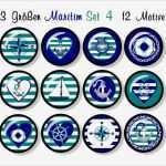 Cabochon Vorlagen 10mm Erstaunlich Digitale Downloads Cabochon Vorlagen 12 Maritime Motive