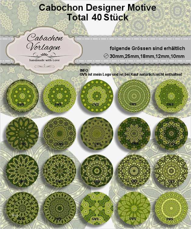 Cabochon Vorlagen 10mm Inspiration Digitale Downloads 4 Grössen Cabochon Vorlagen Kreis