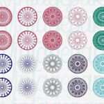 Cabochon Vorlagen 10mm Inspiration Motivbogen "mandala" Für Cabochons Verschiedener Größen