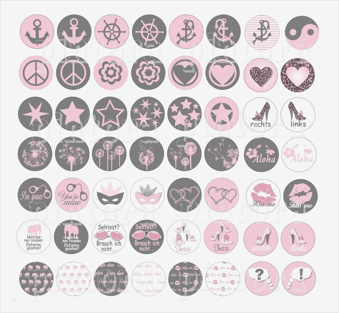 Cabochon Vorlagen 10mm Schön Digitale Cabochon Vorlagen Rosa Grau 120 Motive Größe Nach