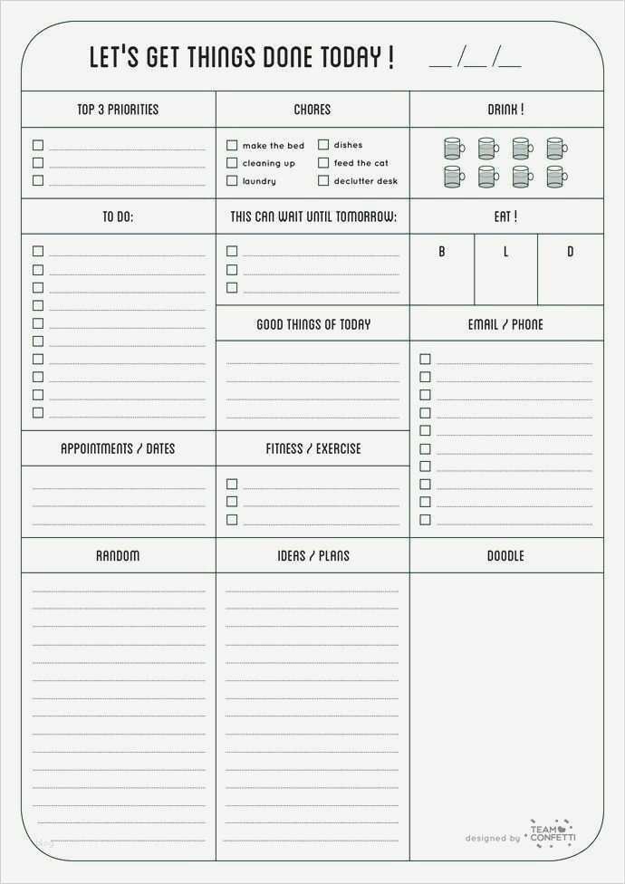 Call for Paper Vorlage Bewundernswert Daily Tracker Printable organization Paper