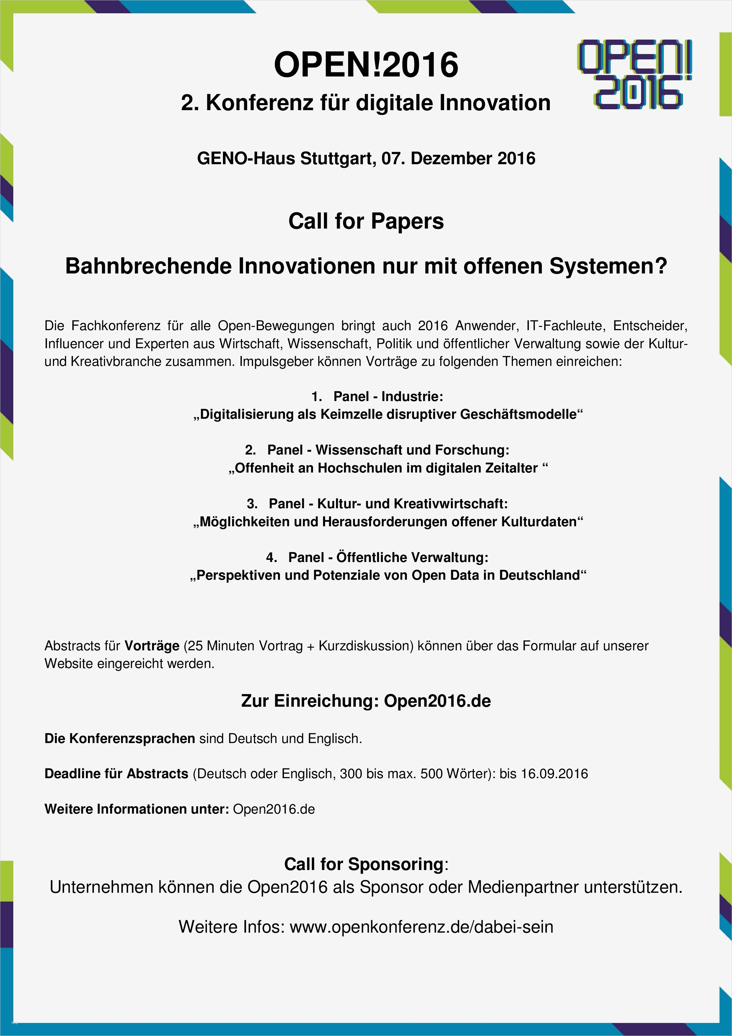 Call for Paper Vorlage Bewundernswert Ungewöhnlich Vorlage Sponsor formular Bilder Bilder Für