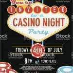 Casino Einladung Vorlage Beste Las Vegas Sign Party and Casino Night Invitation Design