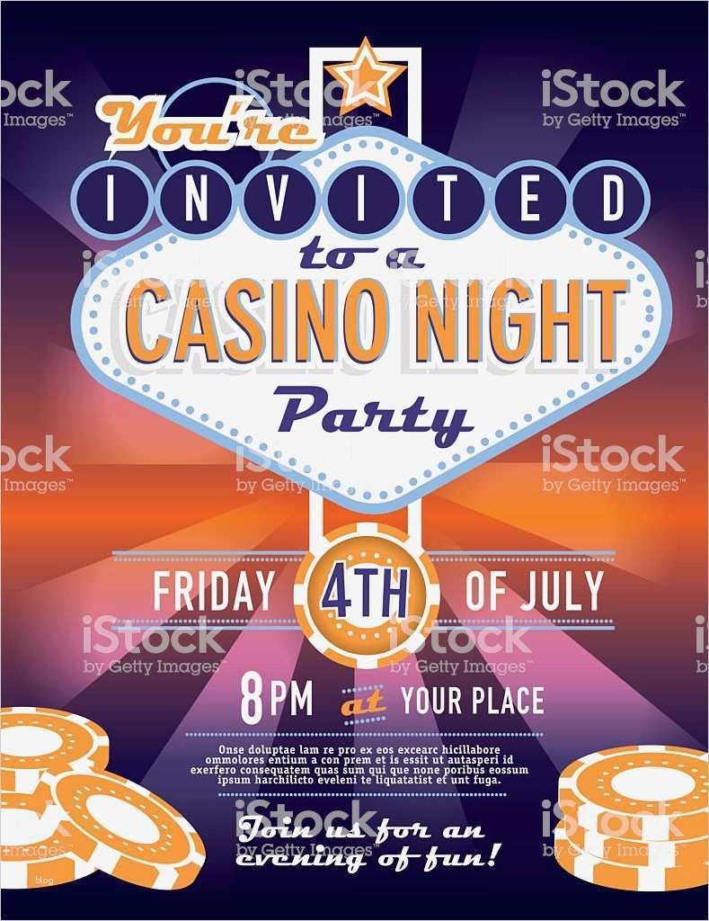 Casino Einladung Vorlage Erstaunlich Las Vegas Sign Vip Party Casino Night Invitation Design