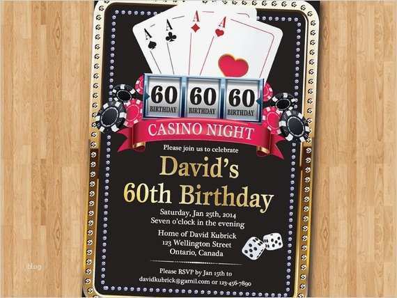 Casino Einladung Vorlage Genial 60 Casino Geburtstag Einladung Poker Spielt Card Gold