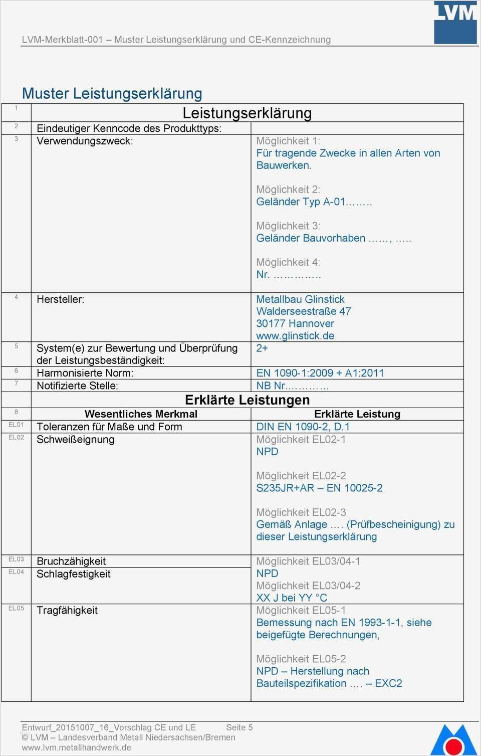 Ce Kennzeichnung Vorlage Wunderbar Lvm Merkblatt 001 Muster Für Ce Kennzeichnung Und
