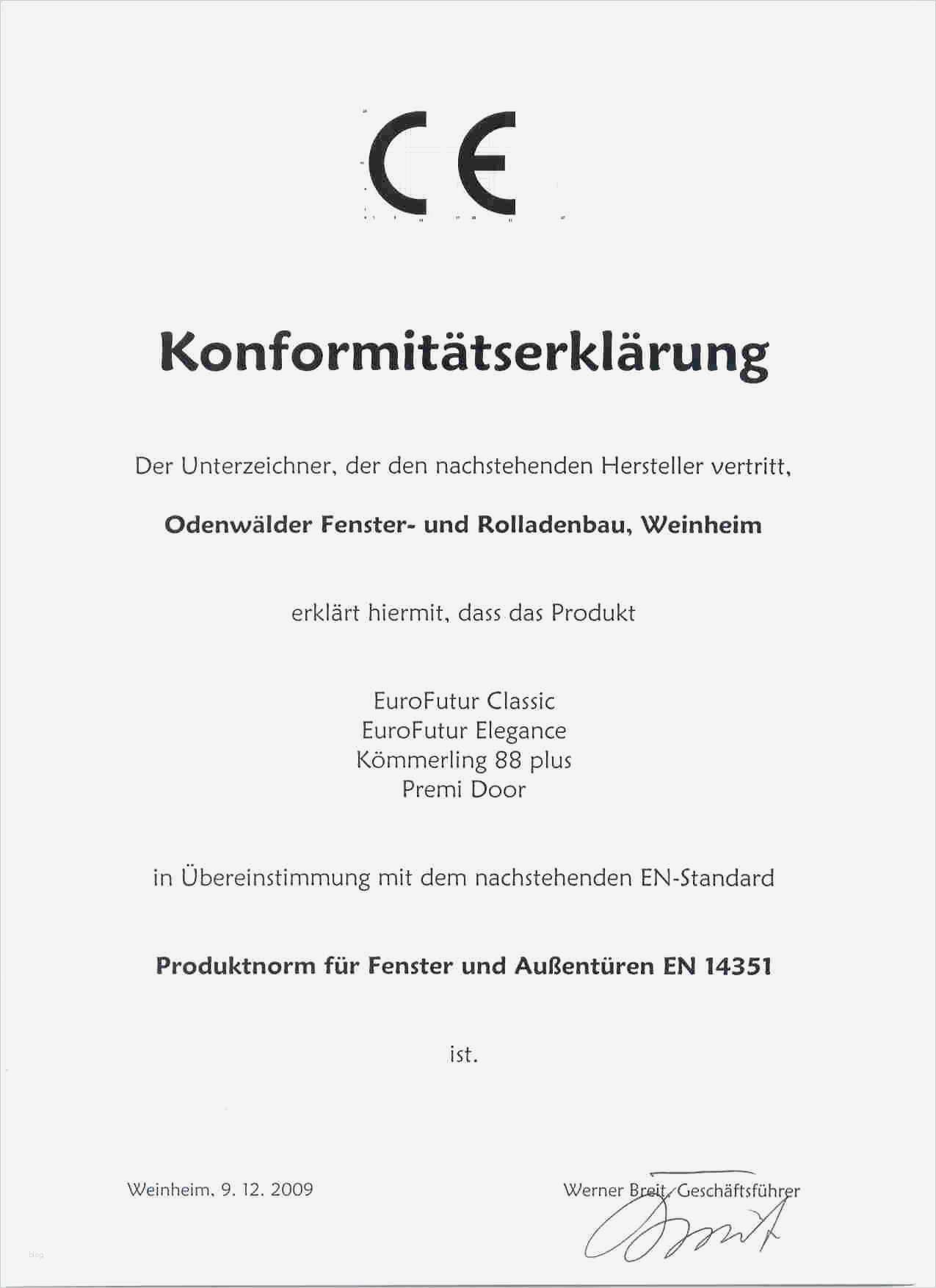 Ce Konformitätserklärung Vorlage Cool Ce Konformitätserklärung Vorlage Beste Ce Zeichen