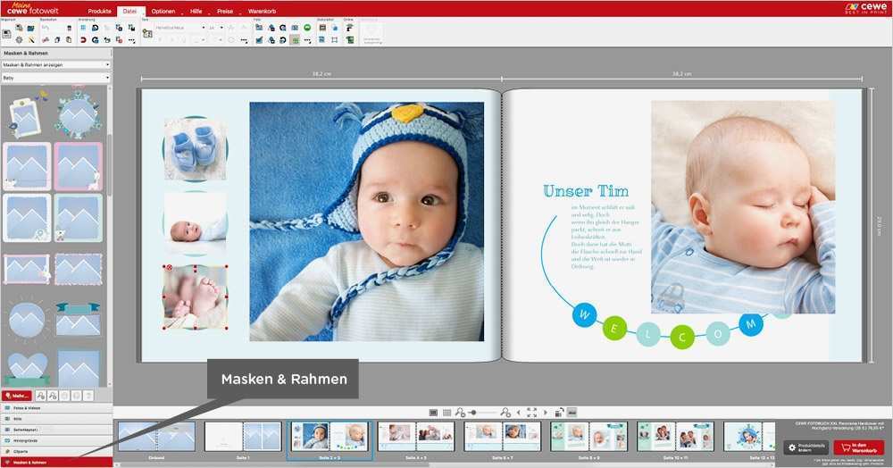 Cewe Fotobuch Vorlagen Download Inspiration In 5 Schritten Mit Rahmen Gestalten