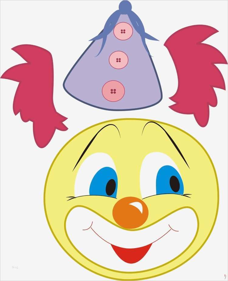 Karneval Clown basteln aus Tonpapier Klorollen