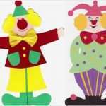 Clown Basteln Vorlage Erstaunlich Karneval Clown Basteln Aus tonpapier Klorollen