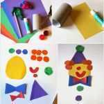 Clown Basteln Vorlage Großartig Karneval Clown Basteln Aus tonpapier Klorollen